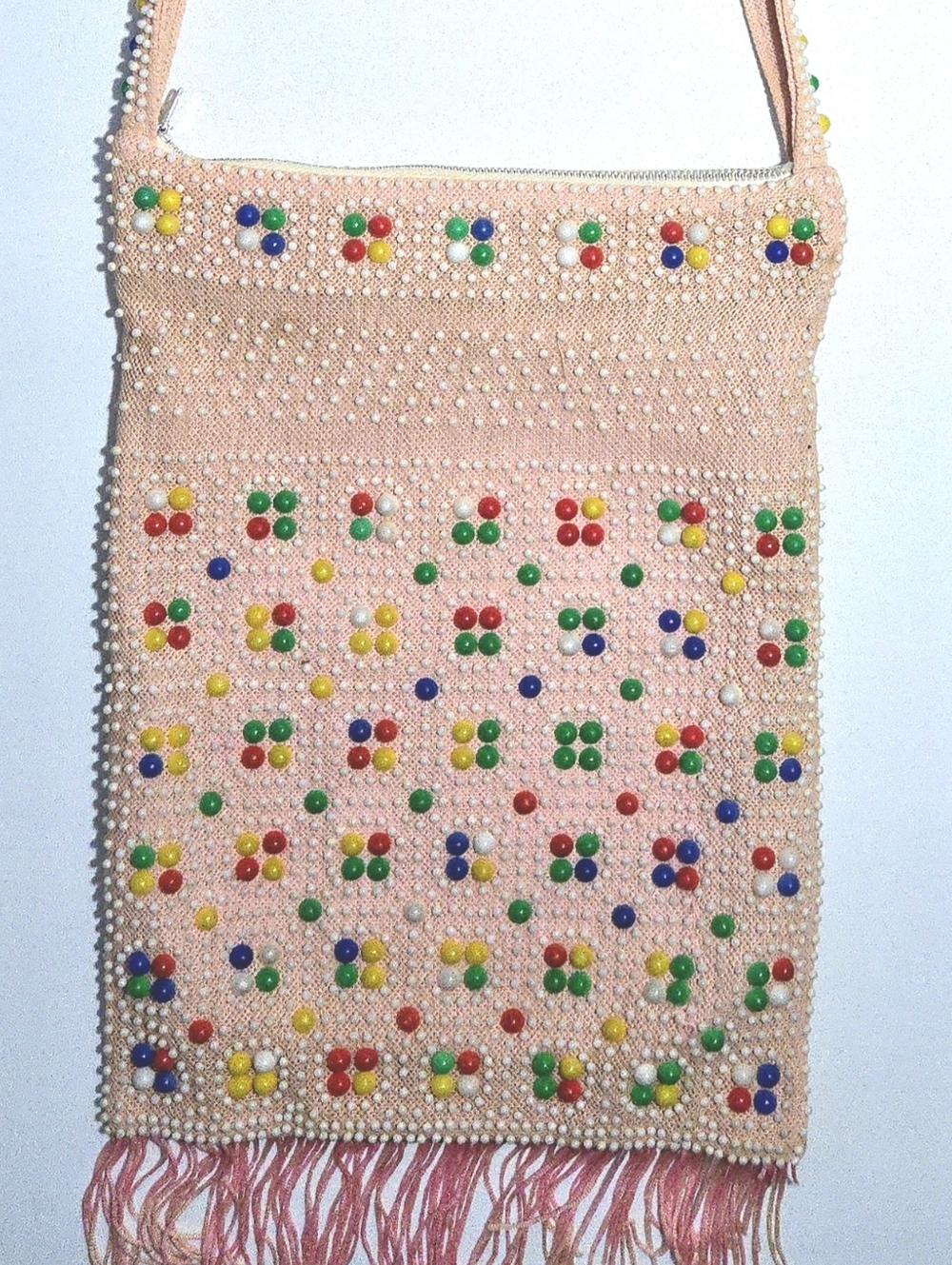 Vintage 60s/70s Beaded Boho Shoulder Bag